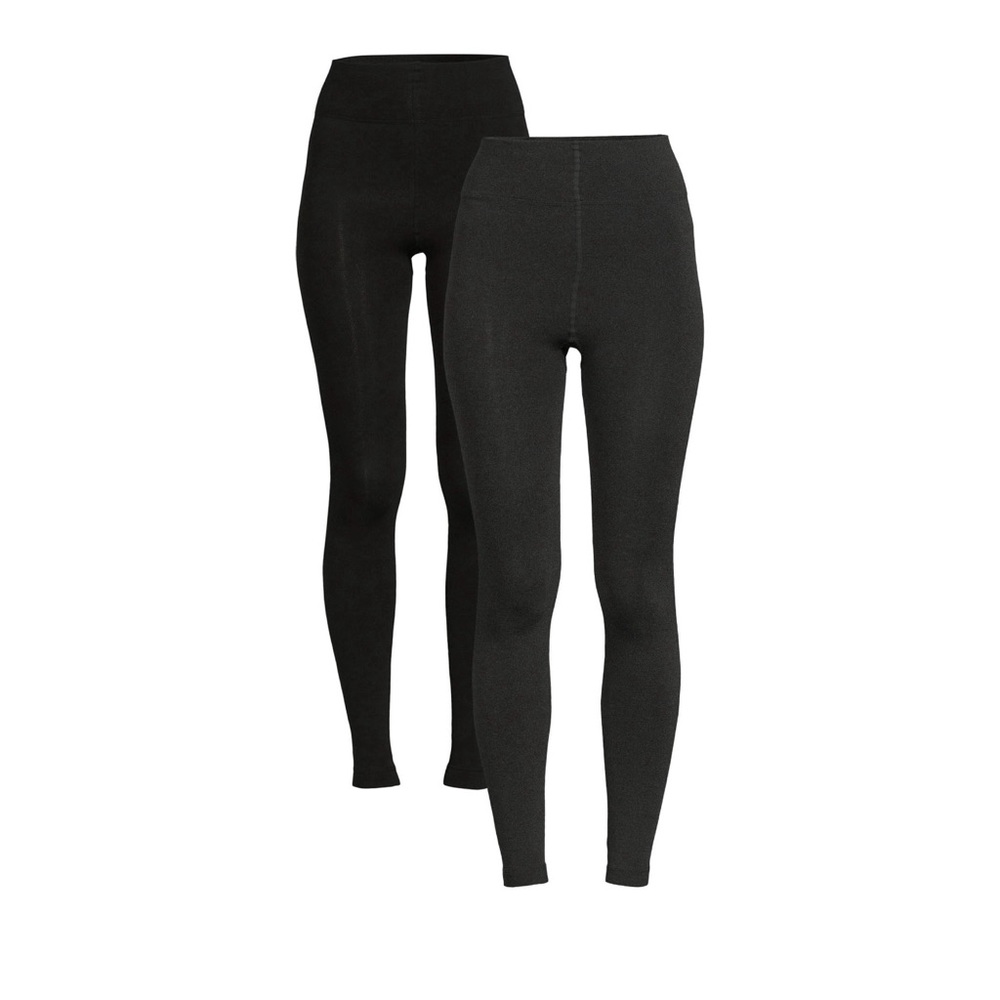 2 pack fleece lined footless tights